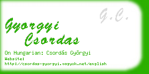 gyorgyi csordas business card