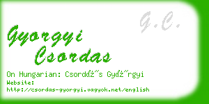 gyorgyi csordas business card
